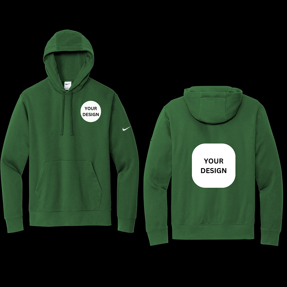 (Adult-Unisex) Add Your Design-Nike Club Fleece Sleeve Swoosh Pullover Hoodie