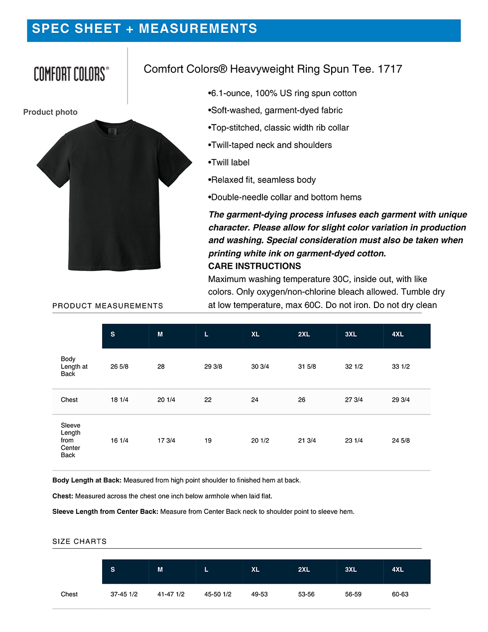 Thumbnail: (Adult-Unisex) Comfort Colors® Heavyweight Ring Spun Tee/1717