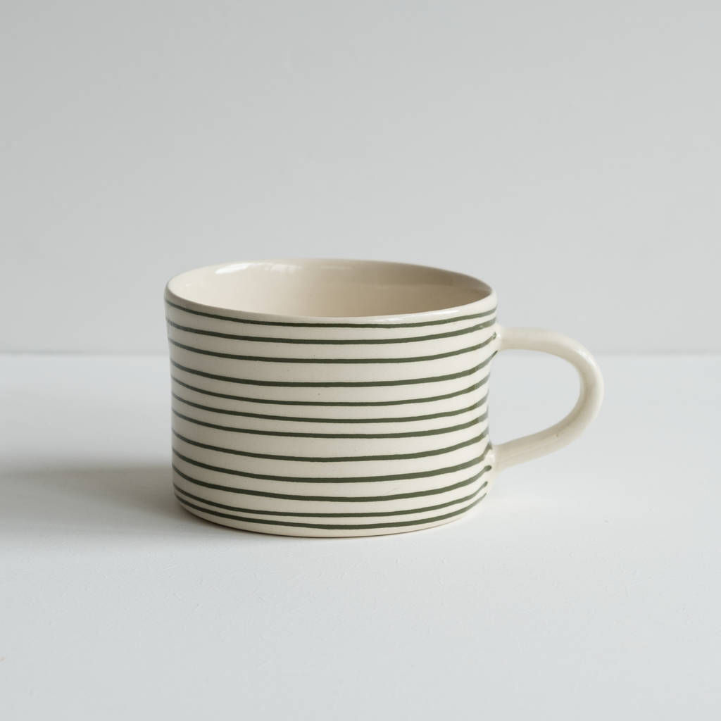 Musango striped mug color Dove Grey
