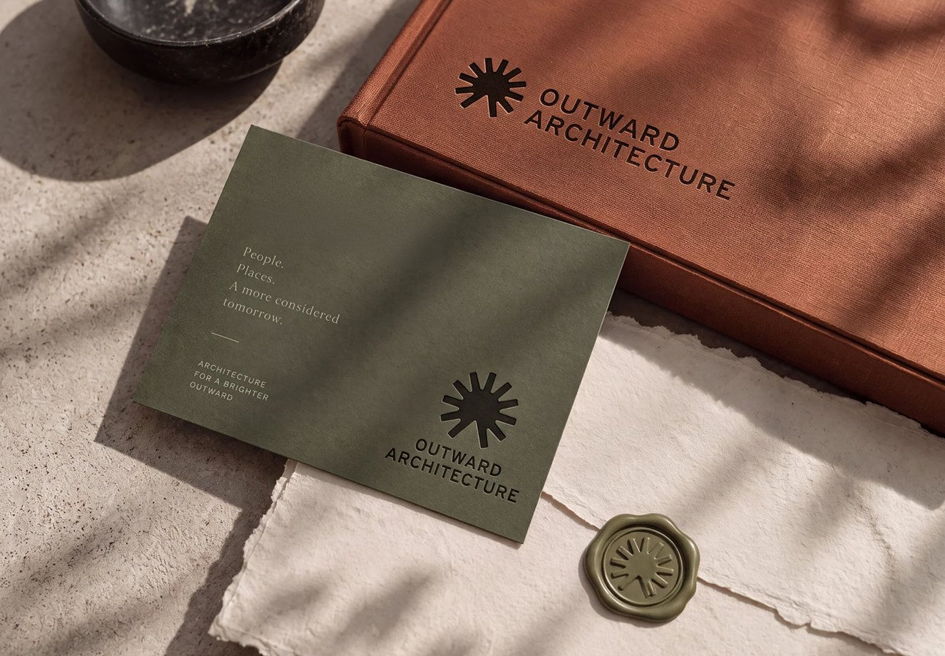 Outward Architecture, card and wax seal