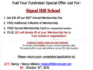 BJs Membership Drive Fundraiser