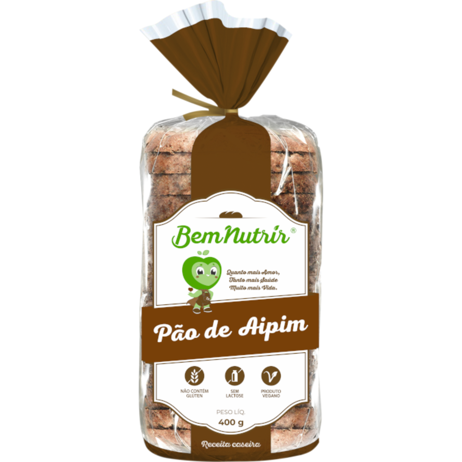 Pão de forma de aipim