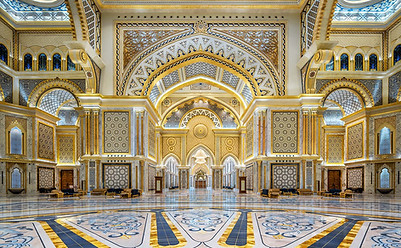 The Great Hall at Qasr Al Watan Palace in Abu Dhabi.