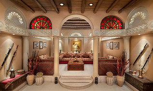 Traditional majlis seating at Emirates Palace Mandarin Oriental