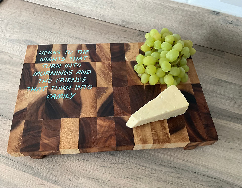 Thumbnail: Chequered Chopping Board Resin Filled 