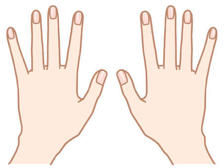 両手とも親指から1の指と数える
