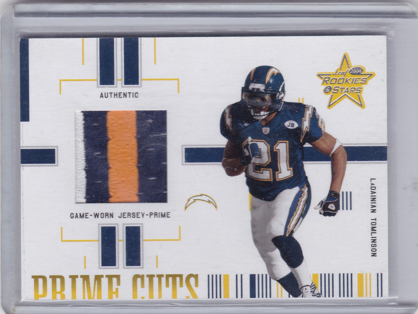2004 Leaf Rookies and Stars Prime Cuts Ladainian Tomlinson 10/25