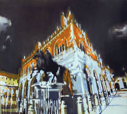 Gotico, cm 100 x 100 oil on canvas