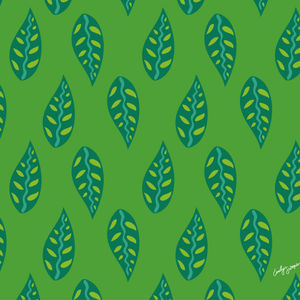 green abstract jungle leaves seamless pattern