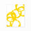 Thumbnail: Yellow Contemporary Abstract Art, Modern Print, Painting