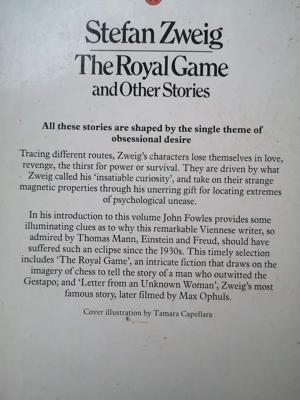 תמונה ממוזערת: Stefan Zweig - The Royal Game and Other Stories
