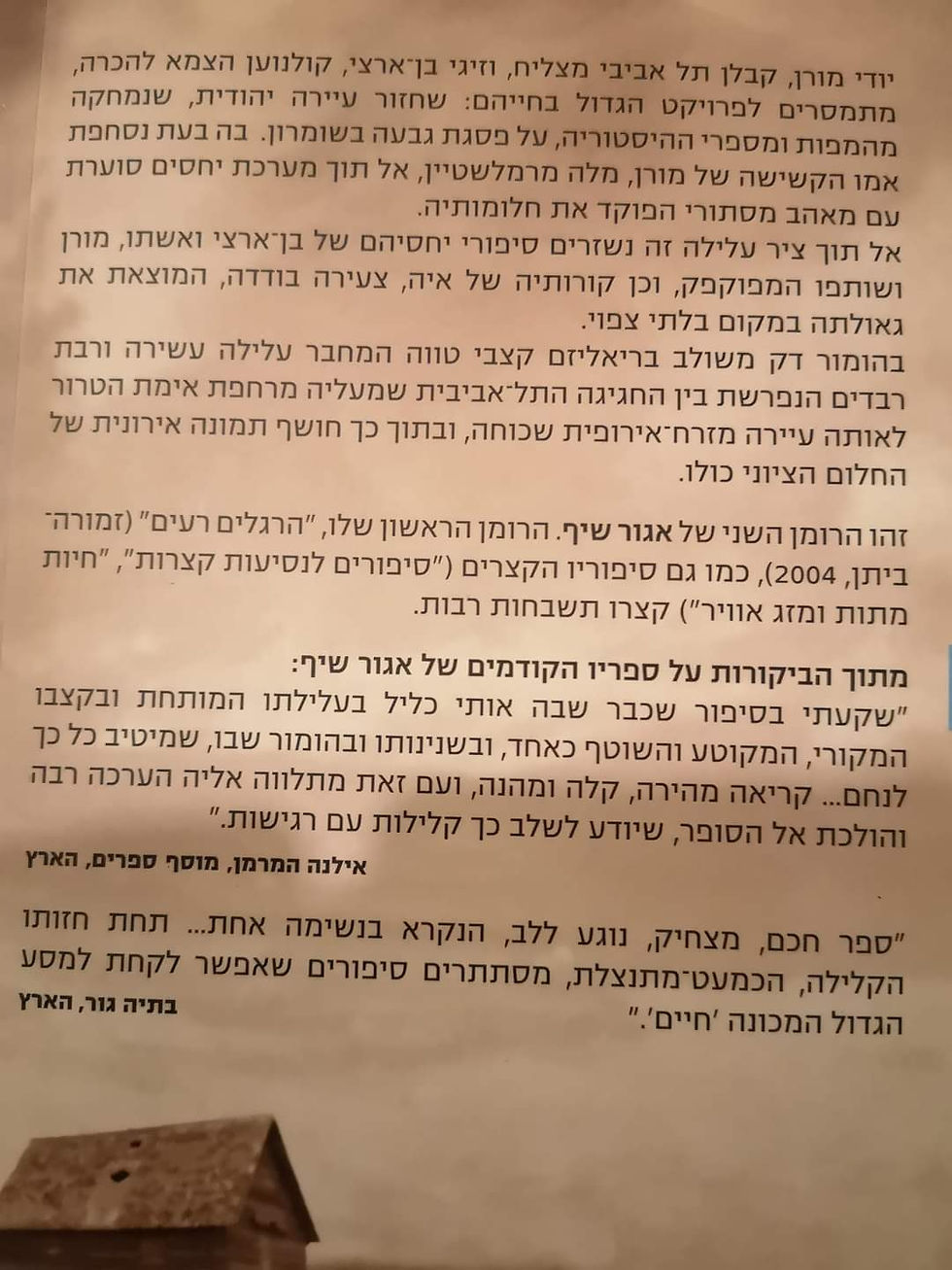 תמונה ממוזערת: אגור שיף - מה שרציתם