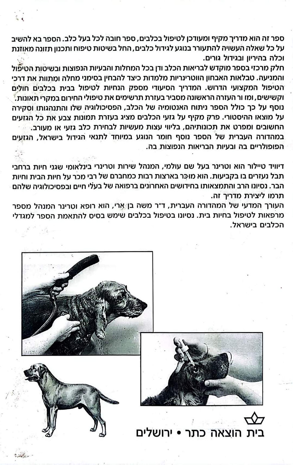 תמונה ממוזערת: דיוויד טיילור - הכלב: במדריך השלם לטיפול בכלבים וגידולם