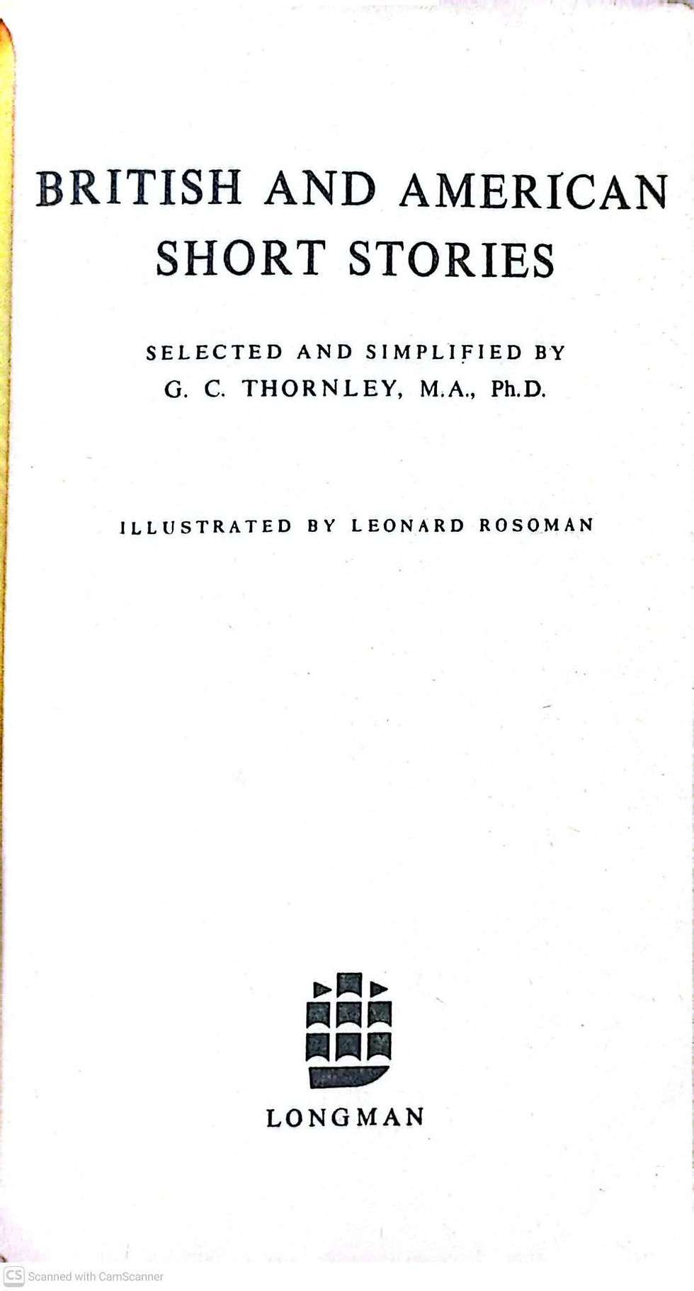 תמונה ממוזערת: Longman Publishing - British And American Short Stories