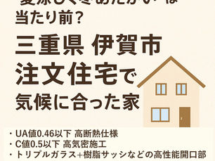 夏涼しく冬あたたかは当たり前?三重県伊賀市注文住宅で気候に合った家