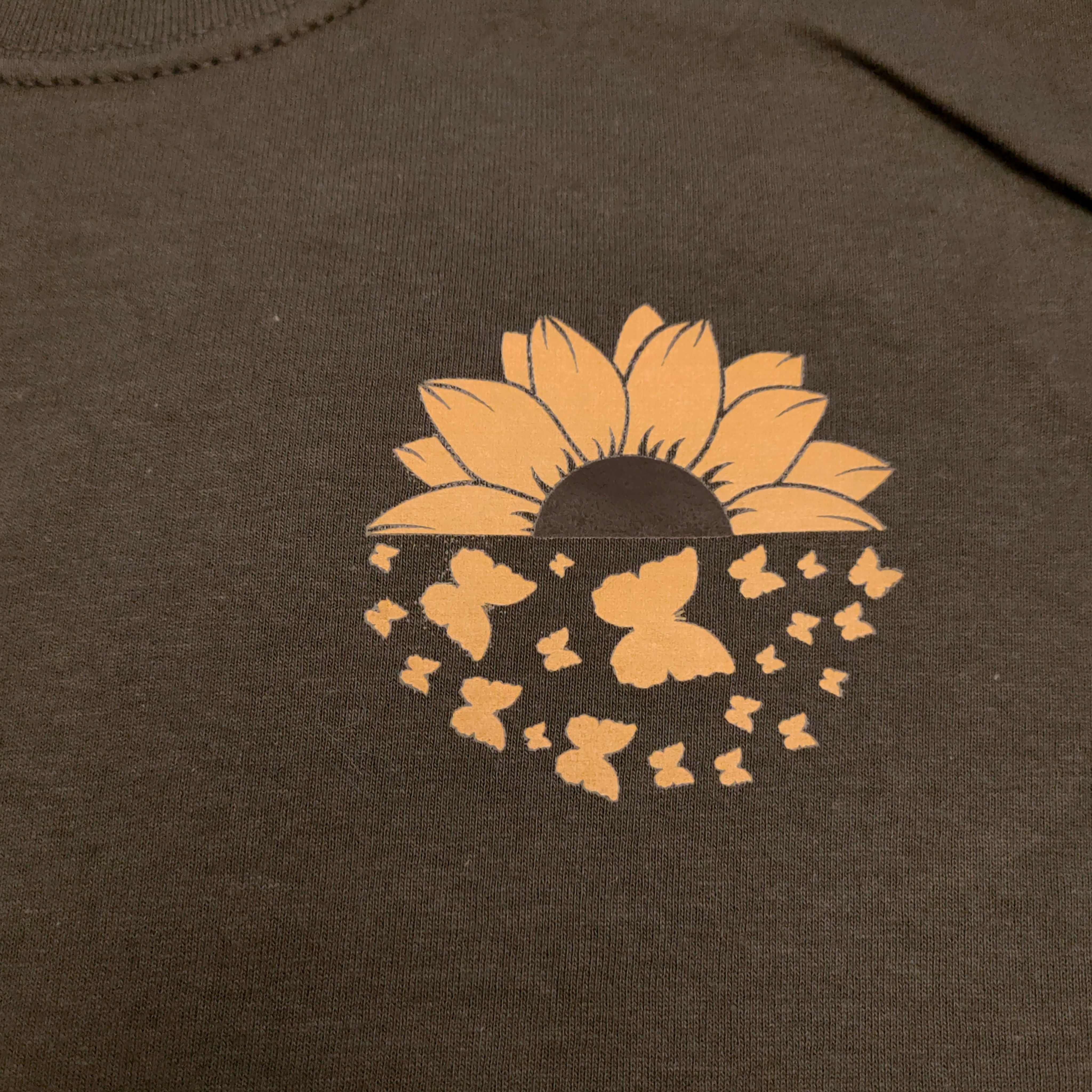 Sunflower & Butterfly Print T-shirt 7/8 years