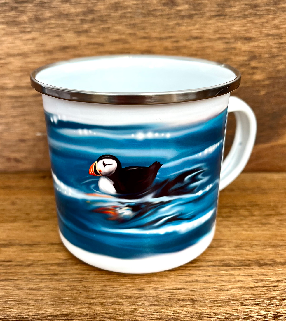 Thumbnail: Puffin Enamel Mug