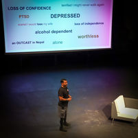 An evening with Hari Budha Magar and Krish Thapa, Everest 2023. Photography credit Ryan Sosna-Bowd