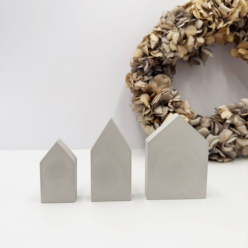 Miniaturbild: Kleine moderne Dekohäuser aus Beton