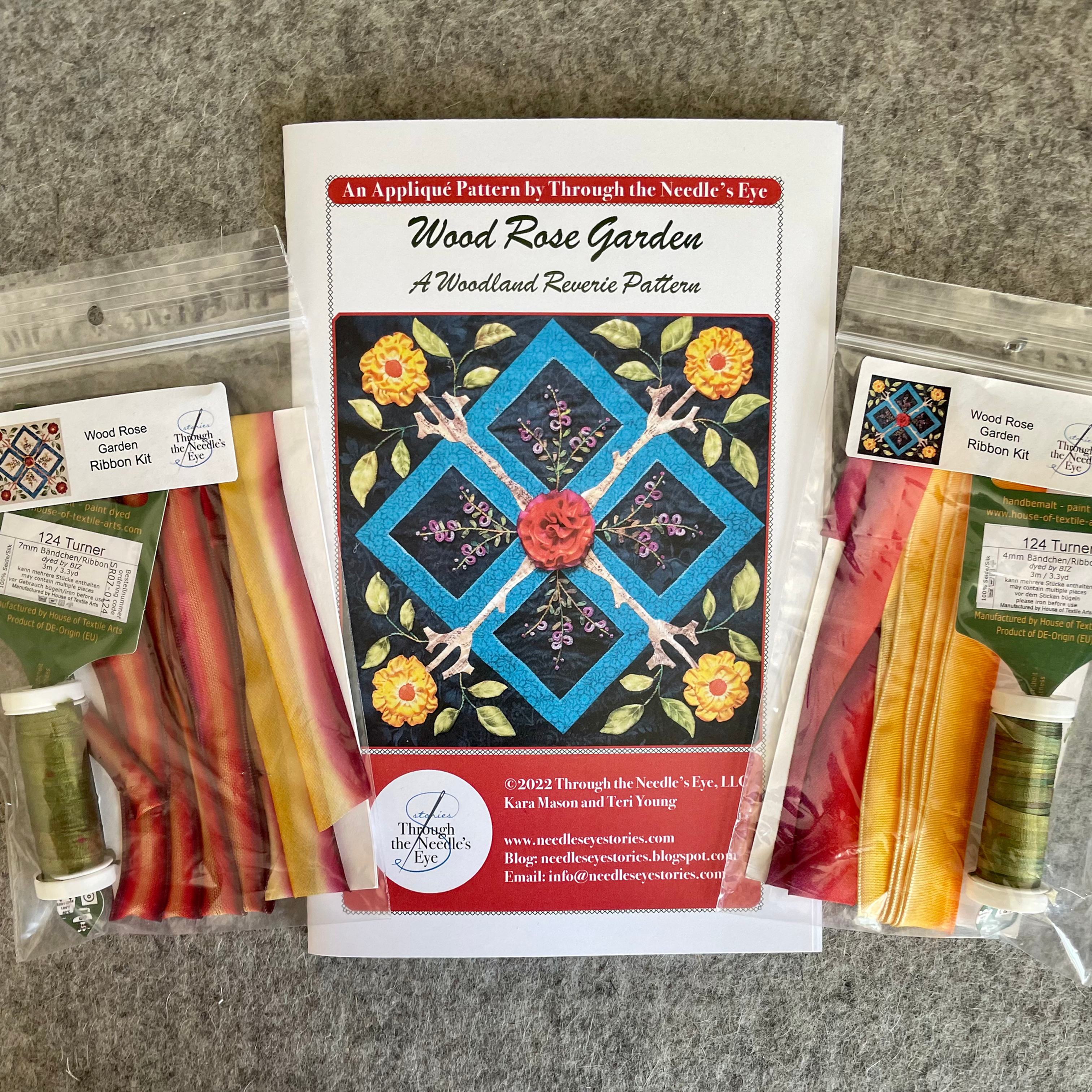 Woodland Reverie—Wood Rose Garden: Ribbon Kit with Pattern