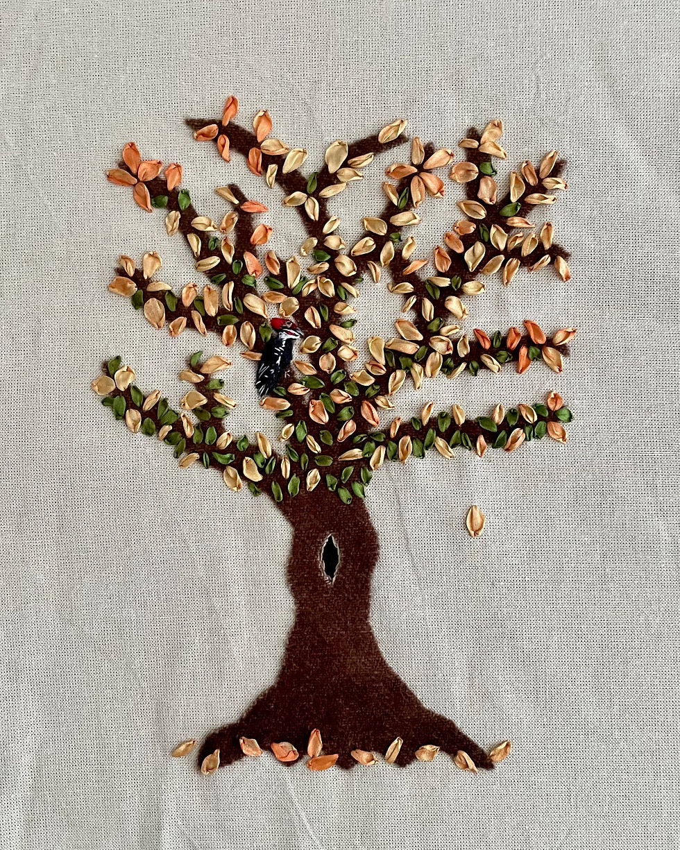 Thumbnail: Village Wanderings—Seasonal Trees: Printed Pattern