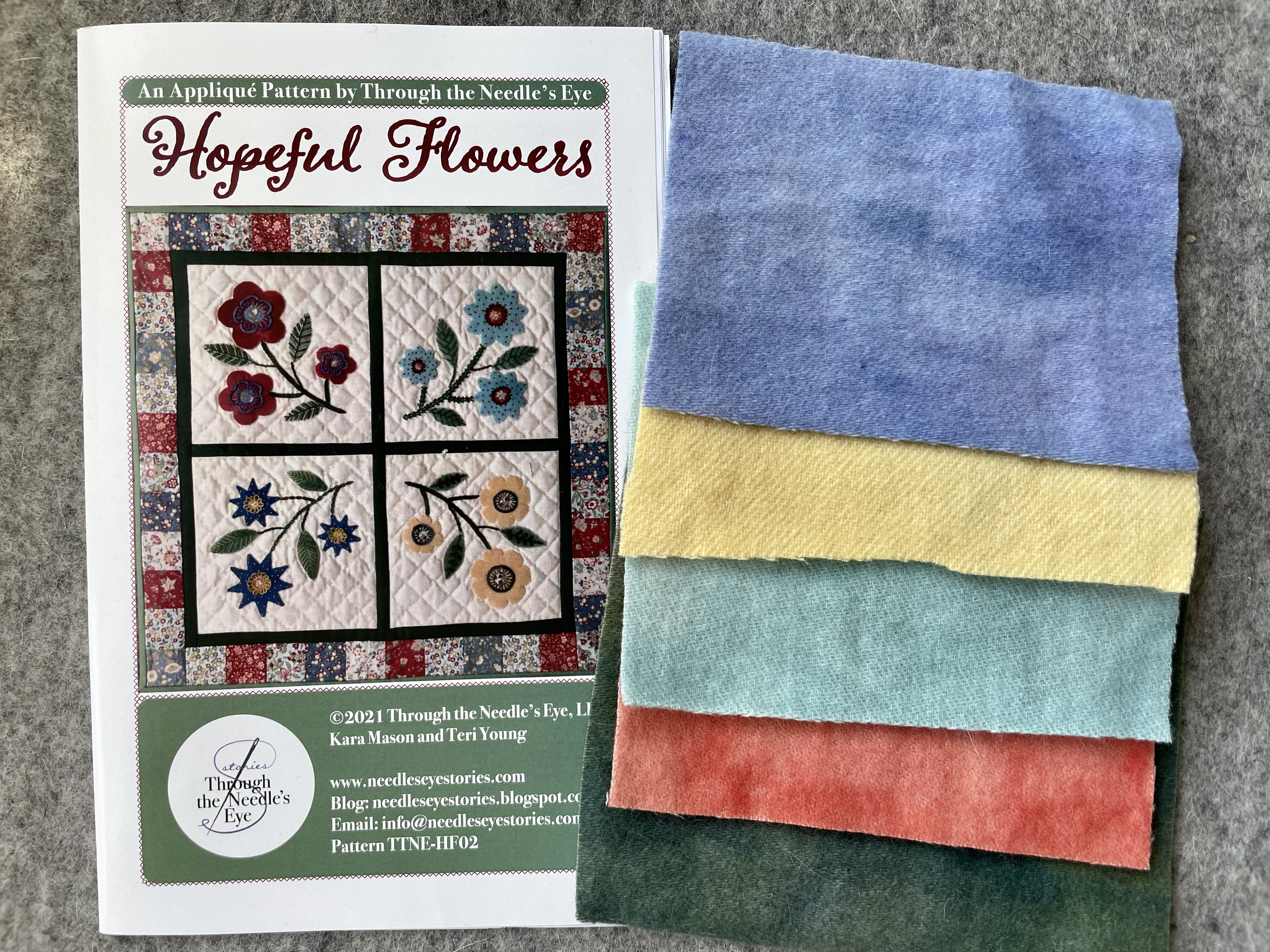 Hopeful Flowers Hand-dyed Wool