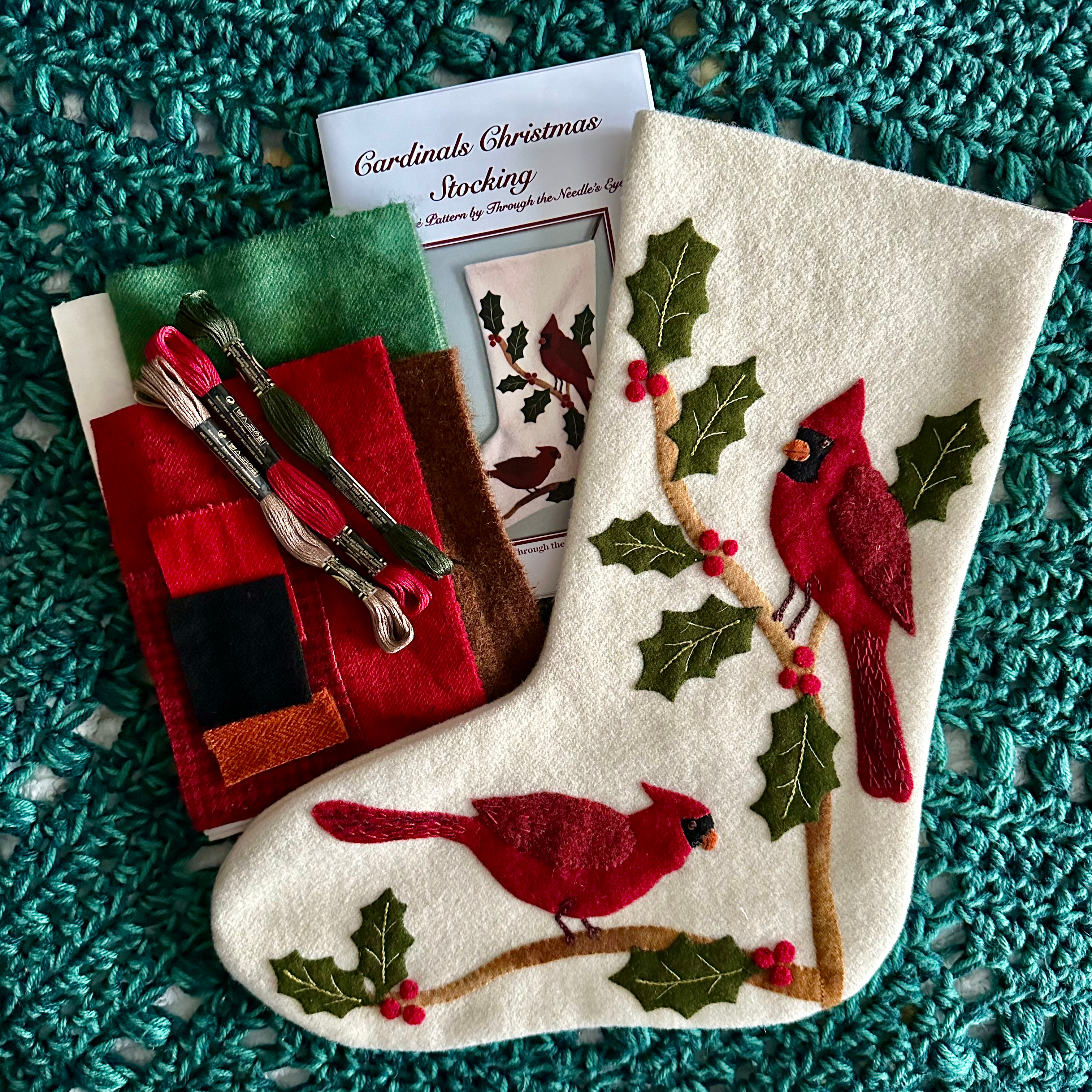 Cardinals Christmas Stocking Complete Kit