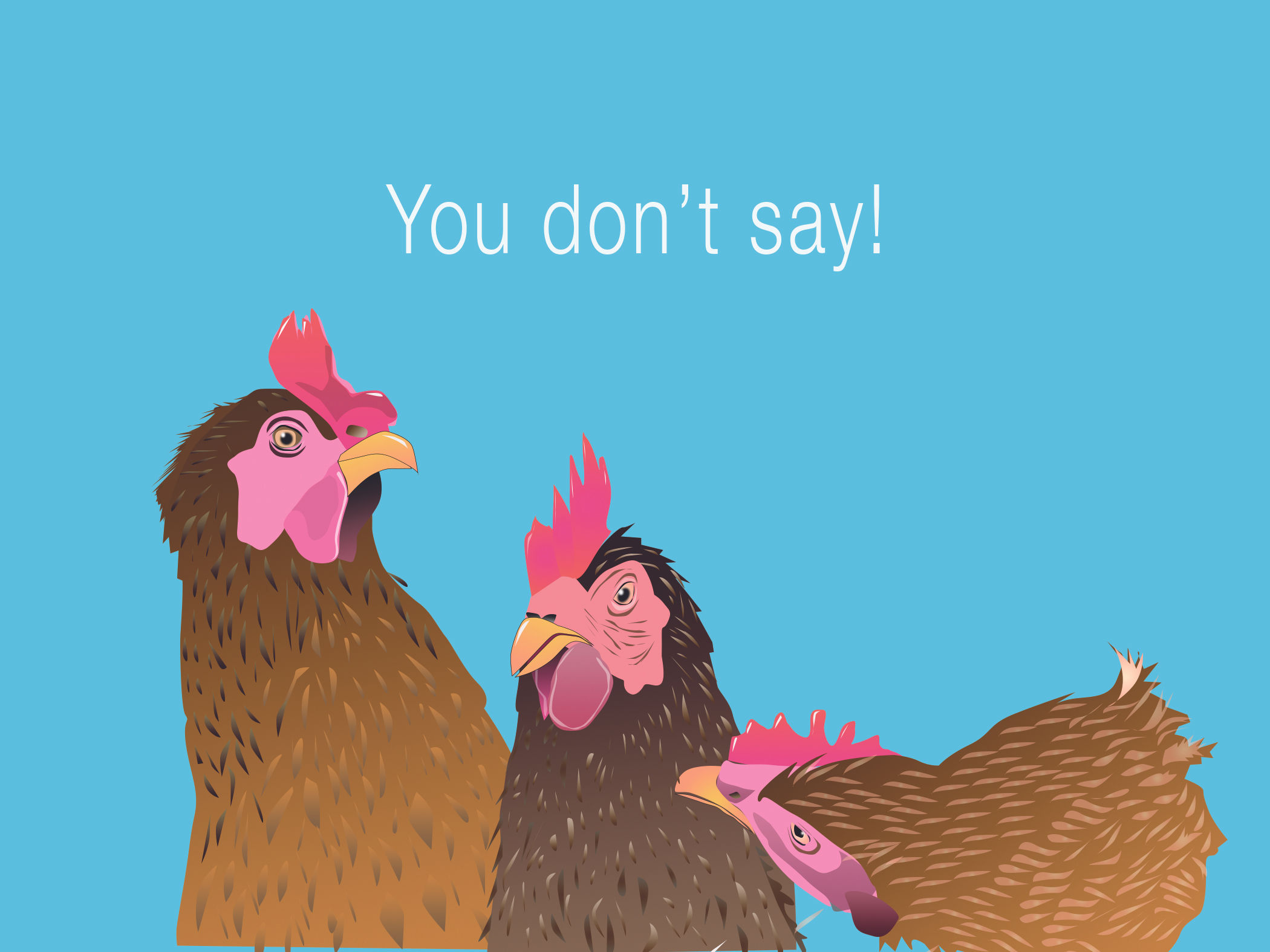 Three Chickens (Single Card)