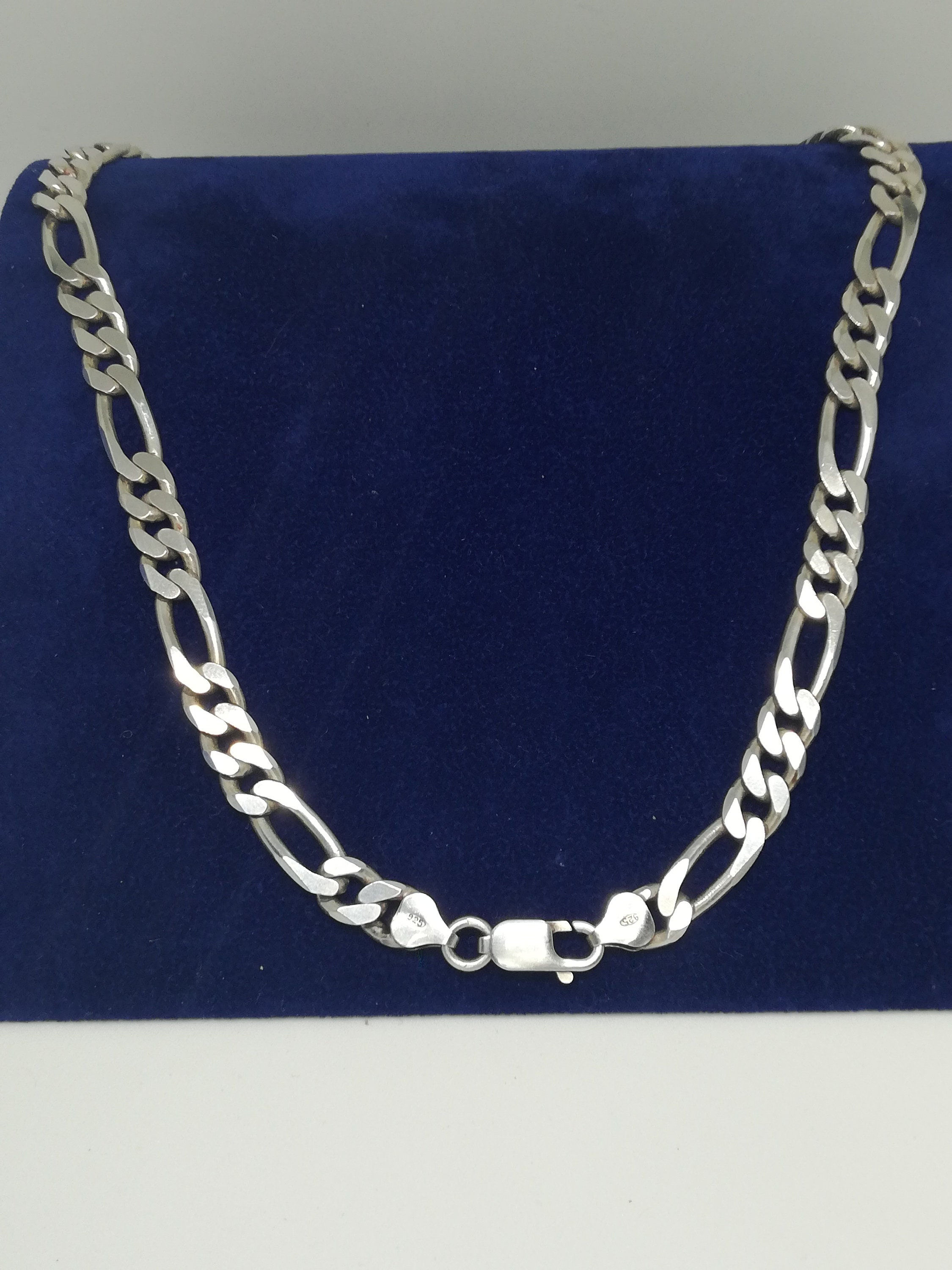 Late 20th Century 60cm / 65gram 925 Silver Curb Chain