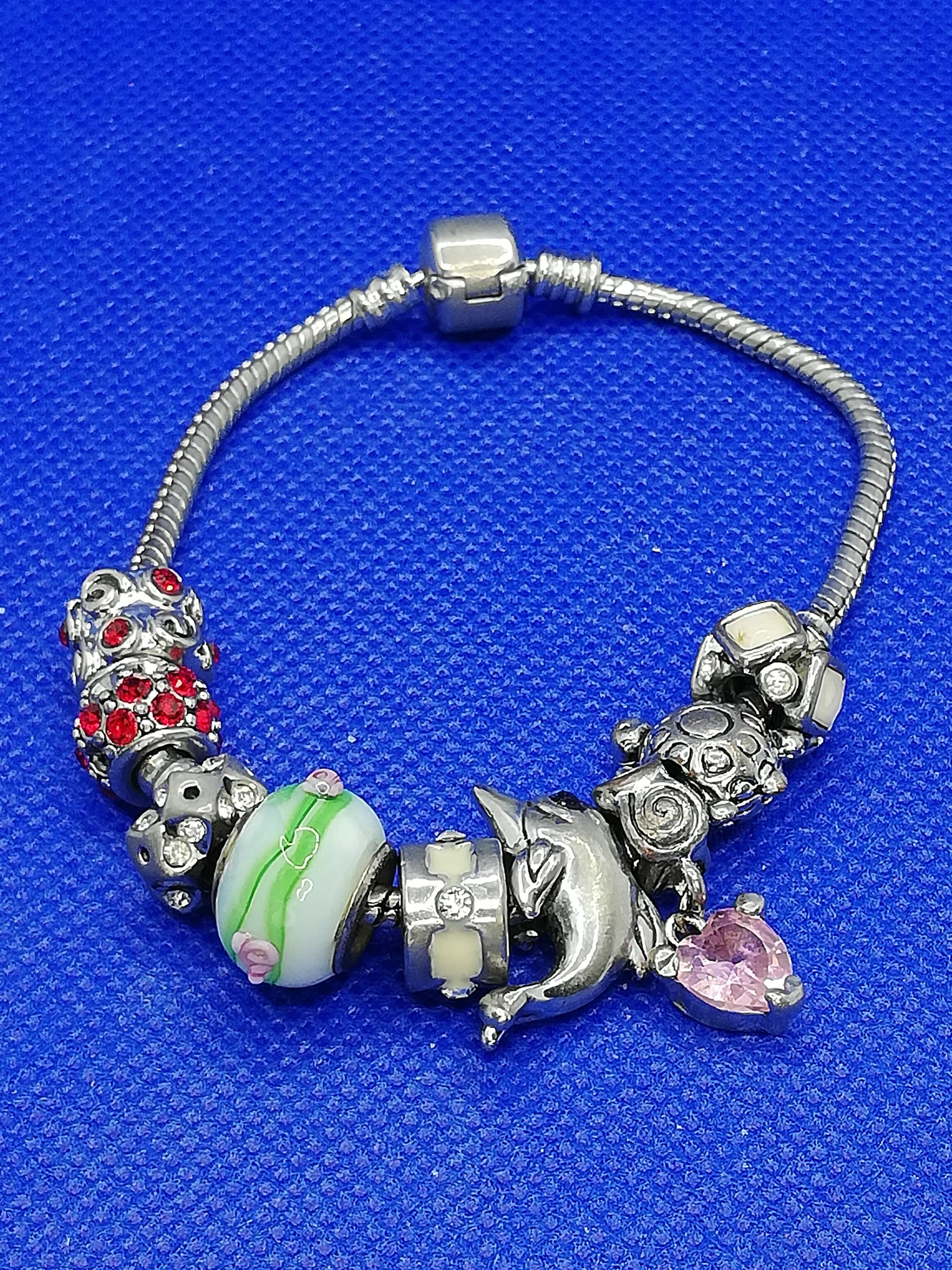 Late 20th Century Silver Colour Troll Charm Bracelet