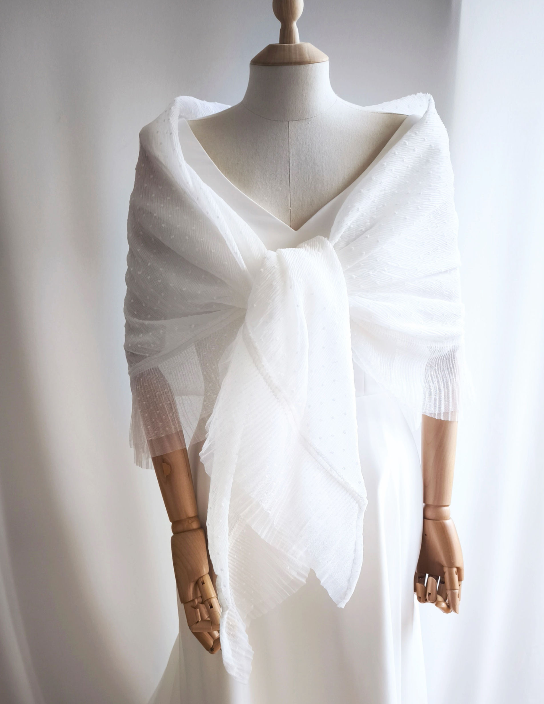 Etole mariage ivoire plumetis transparent
