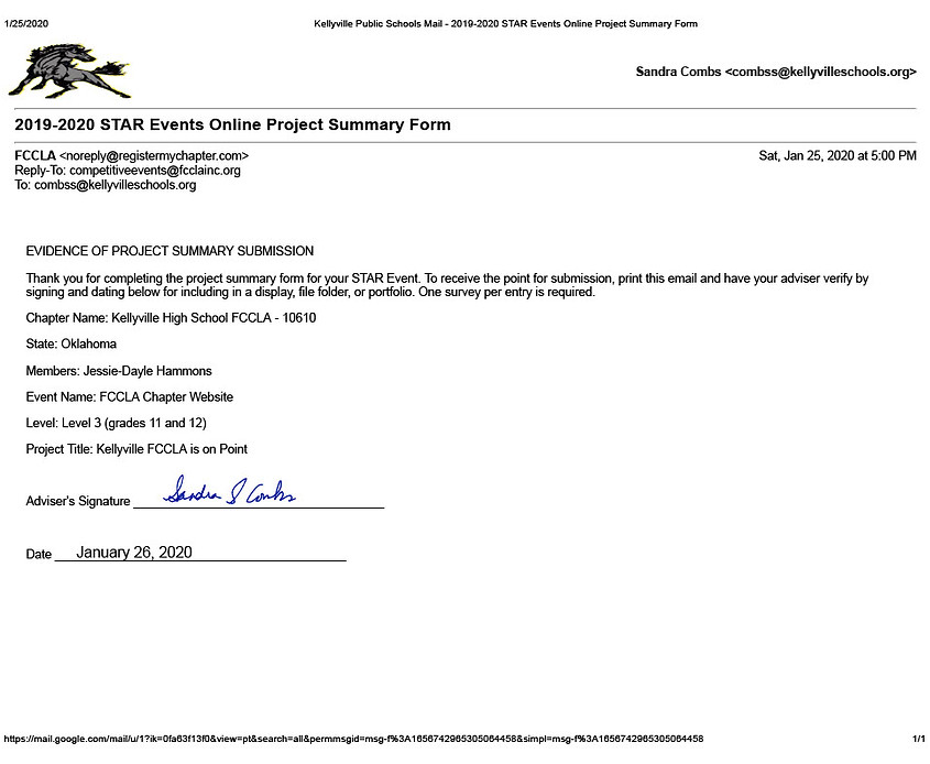 Kellyville Public Schools Mail - 2019-20