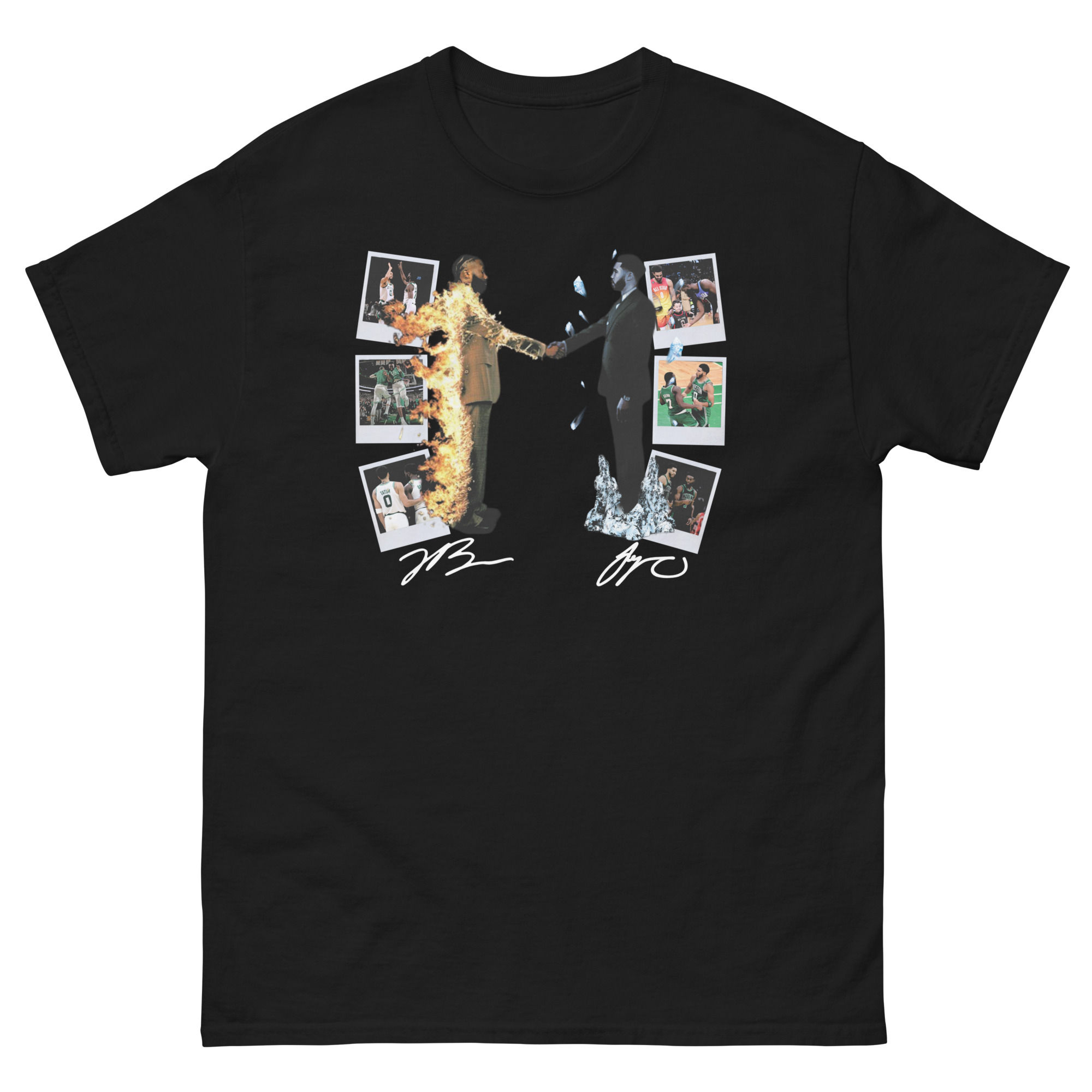 Jayson Tatum and Jaylen Brown Fire and Ice T-Shirt Black