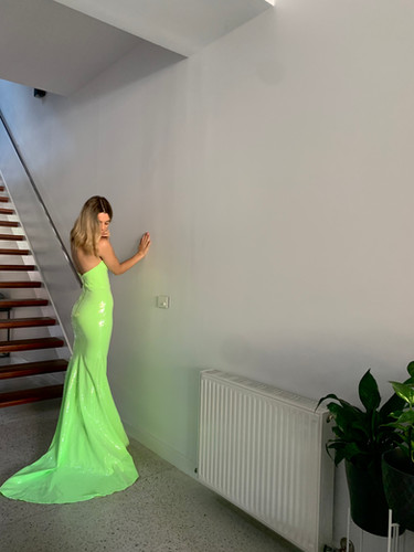 Alex Perry green gown | Emgi Rentals