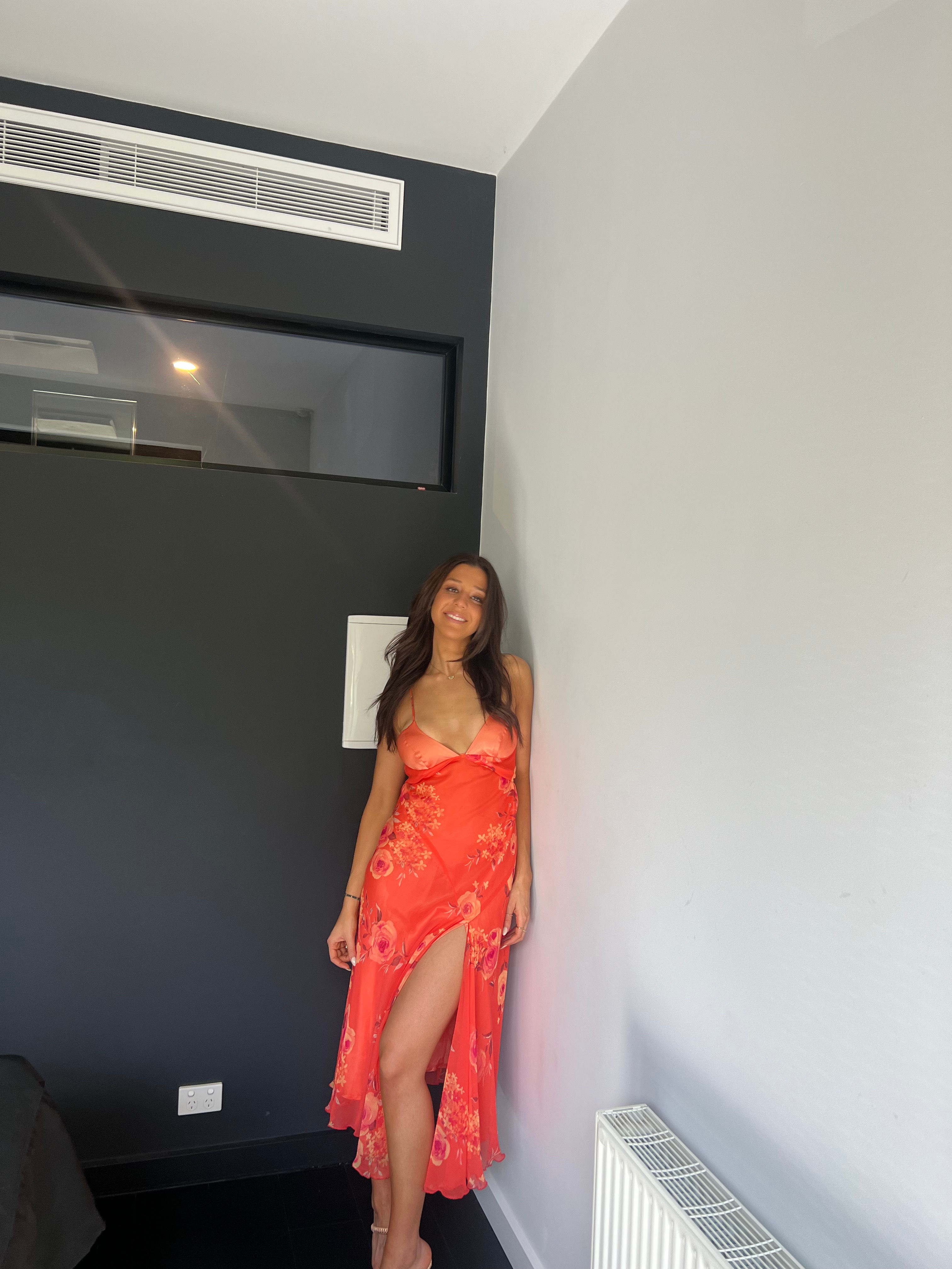 Vintage Intangible orange dress