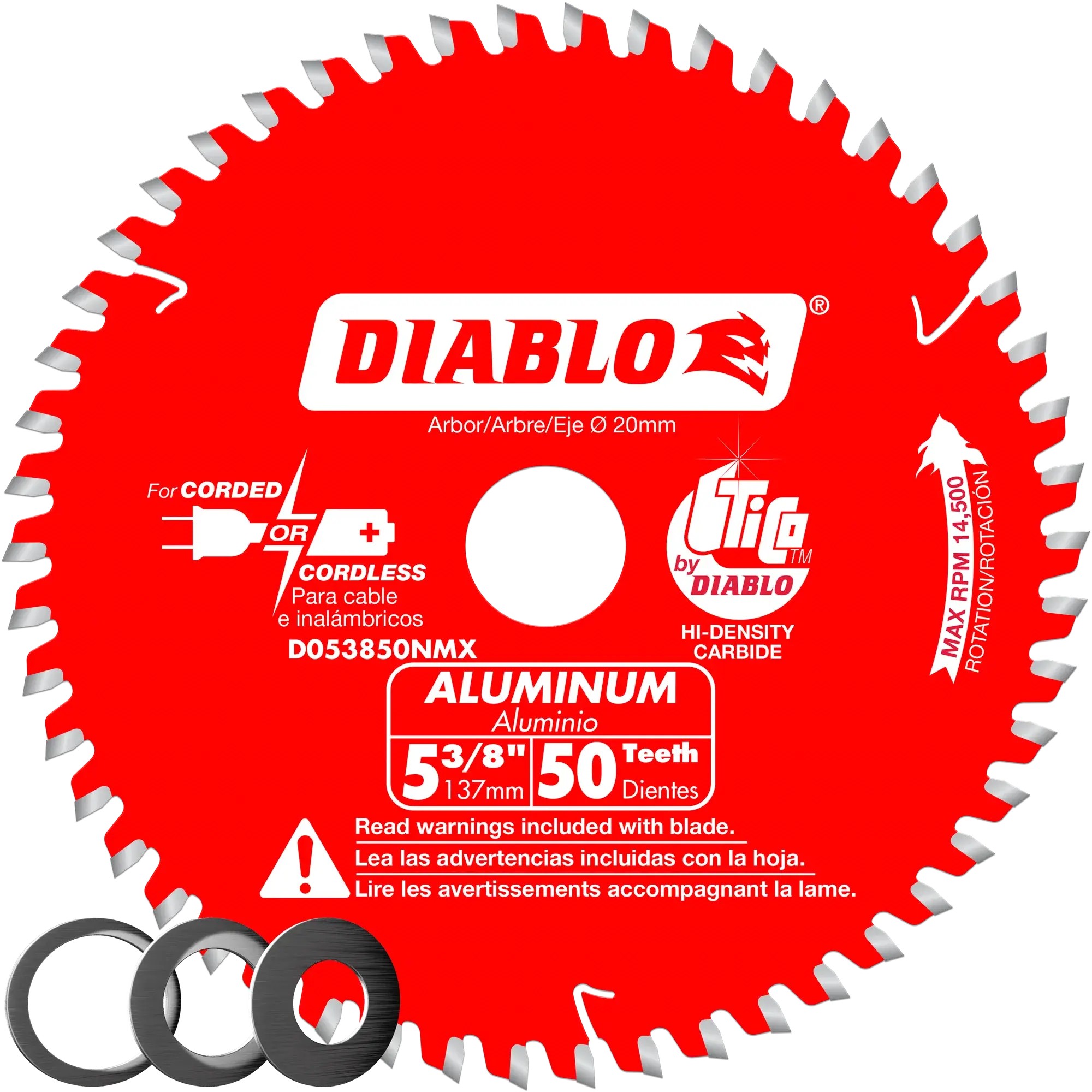 Diablo 5-3/8 x 50 Tooth Aluminum Cutting Saw Blade