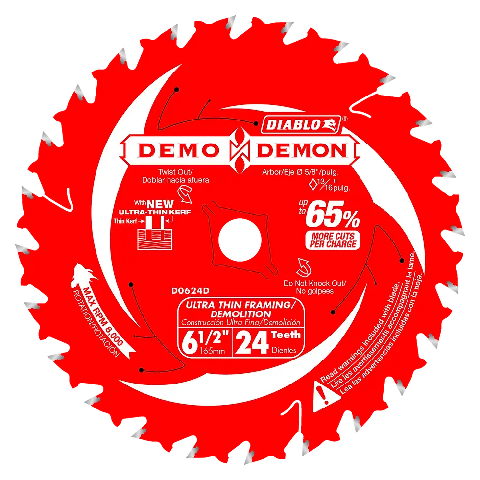 Diablo 6-1/2 inch x 24 Tooth Demo Demon Ultimate Framing/Demolition Saw Blade
