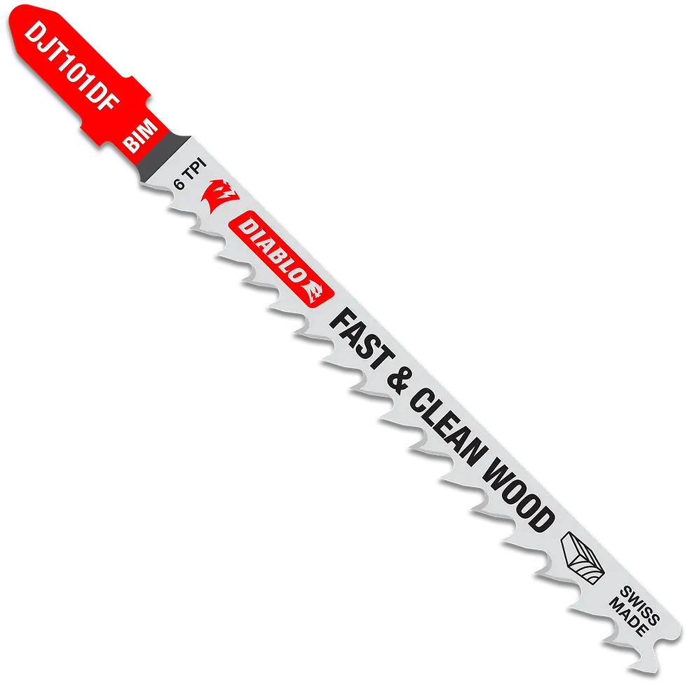 Diablo 4 inch 6 TPI Bi-Metal T-Shank Jig Saw Blades for Fast & Clean Wood Cuts