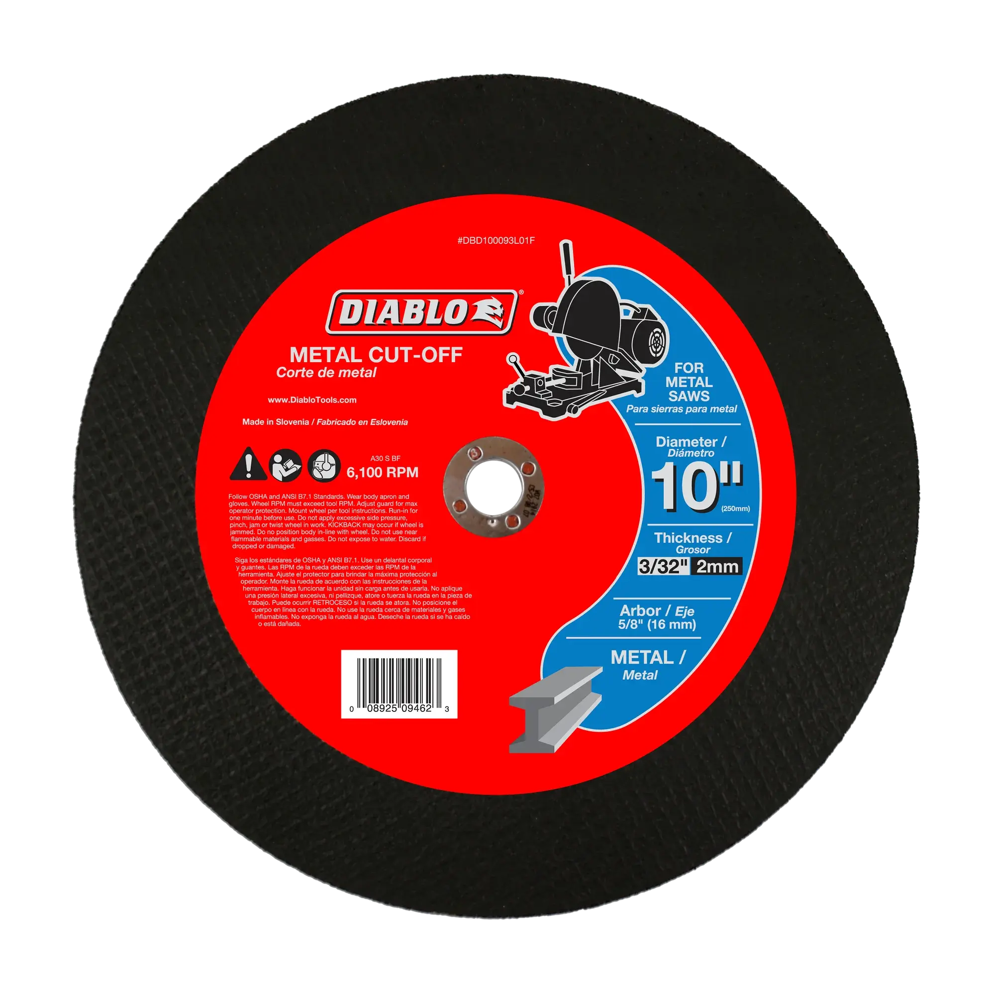 Diablo 10 inch Metal Cut Off Disc