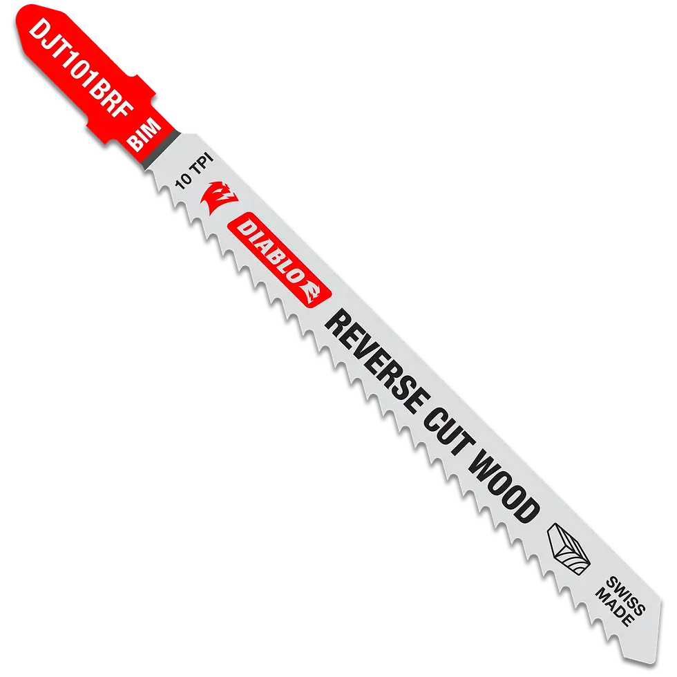 Diablo 4 inch 10 TPI Bi-Metal T-Shank Jig Saw Blades for Reverse Cuts in Wood