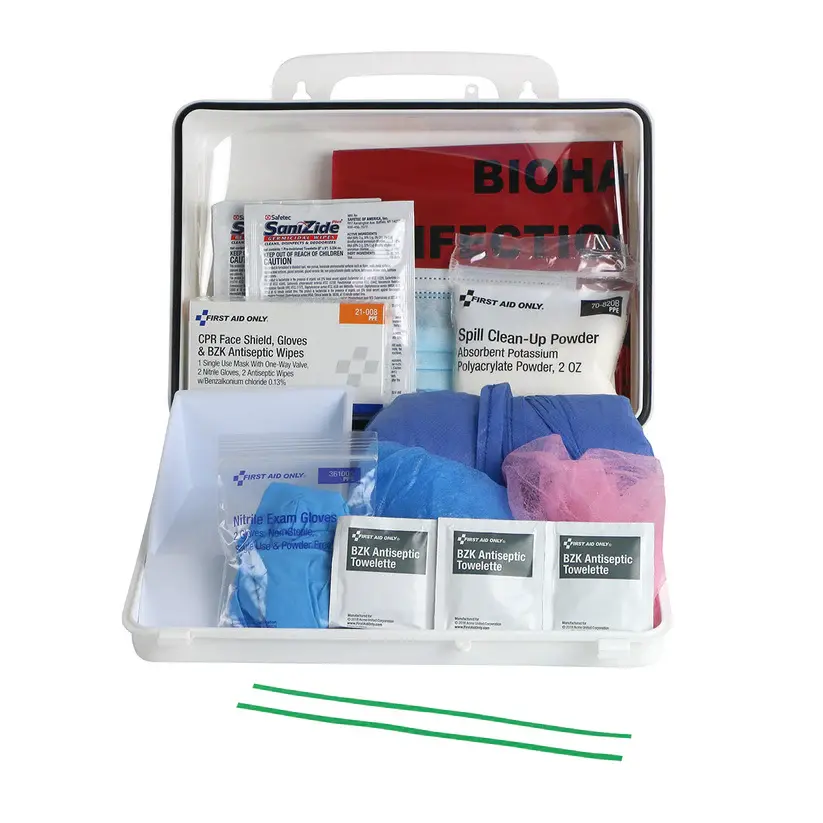 Thumbnail: Bloodborne Pathogen (BBP) Spill Clean Up Kit & Personal Protection with CPR Pack