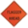 TrafFix Devices 36" Mesh Sign with Frame, "Flagger Ahead"