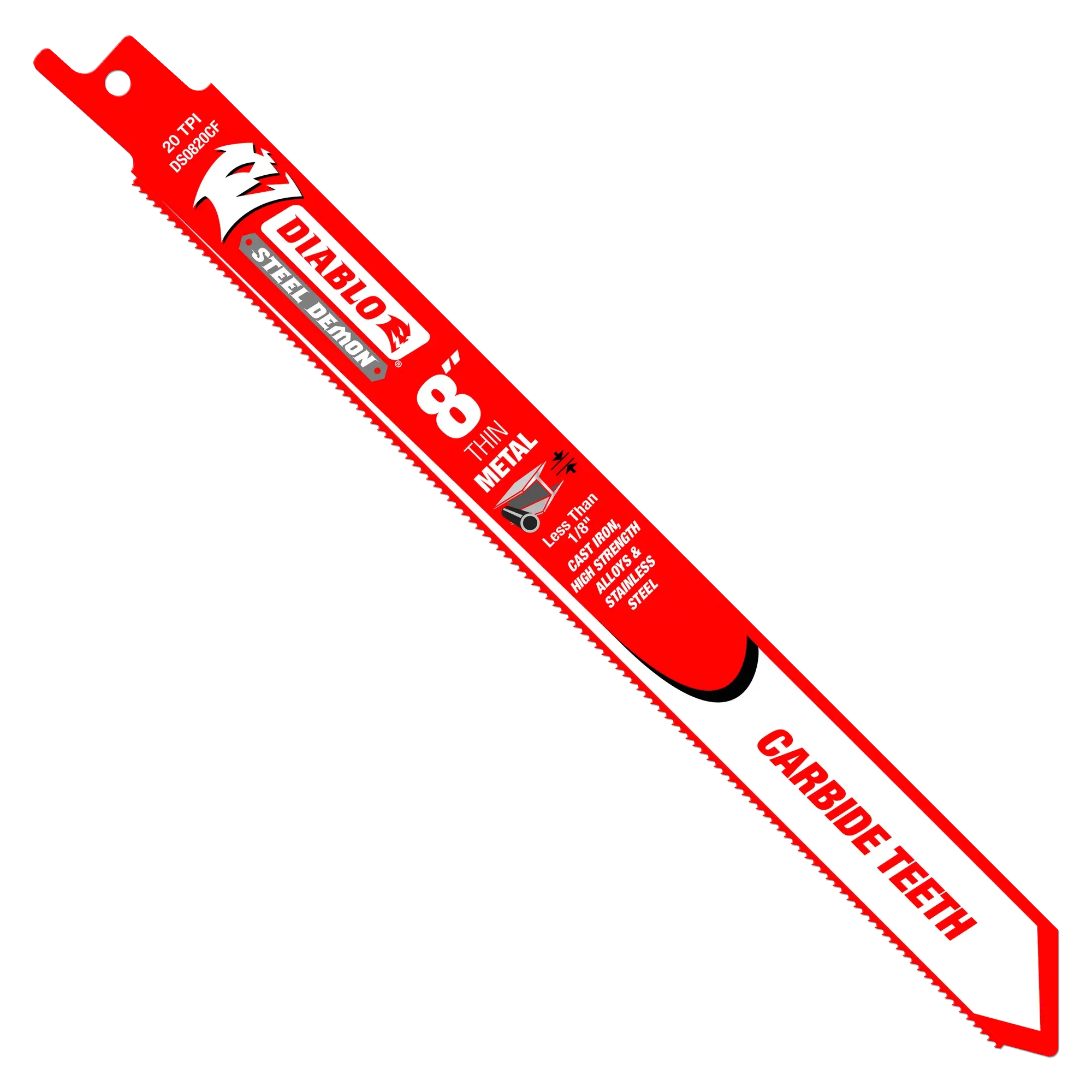 Diablo 8 inch Steel Demon Carbide Reciprocating Blade for Thin Metal Cutting