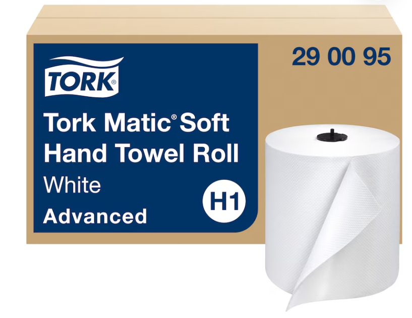 Tork Advanced Soft Single Ply Hand Roll Towel White 6/case
