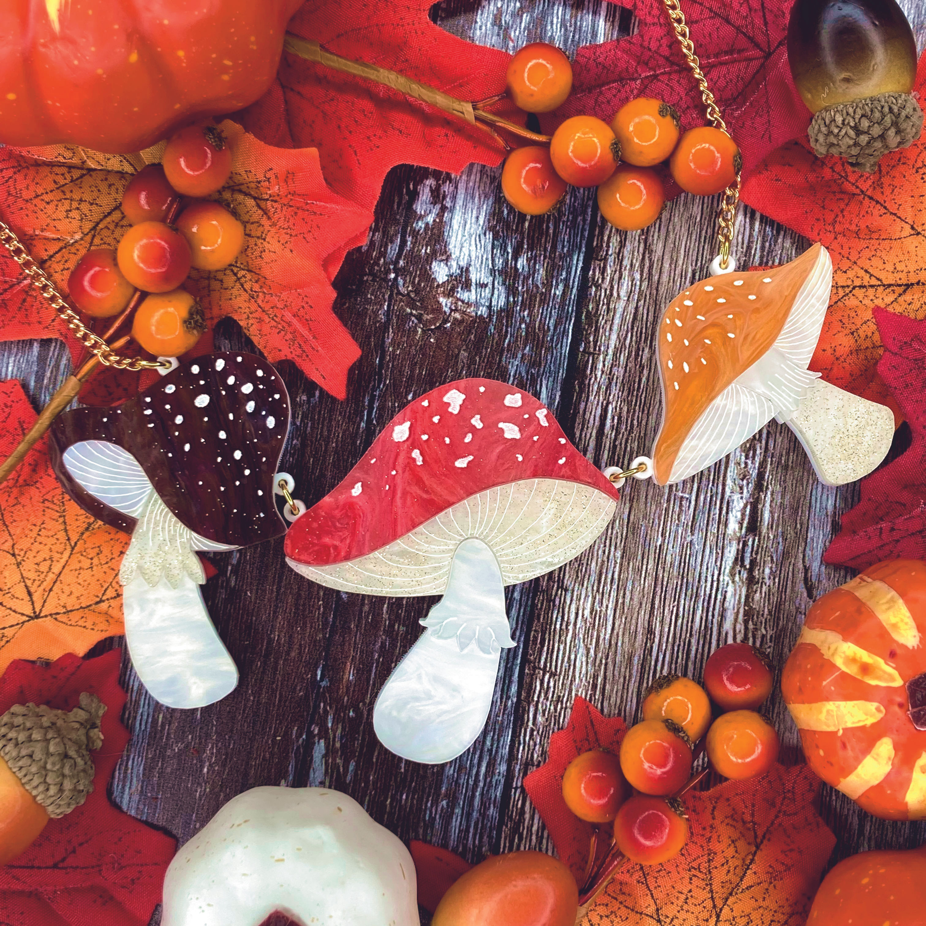 Magic Mushroom Statement Necklace