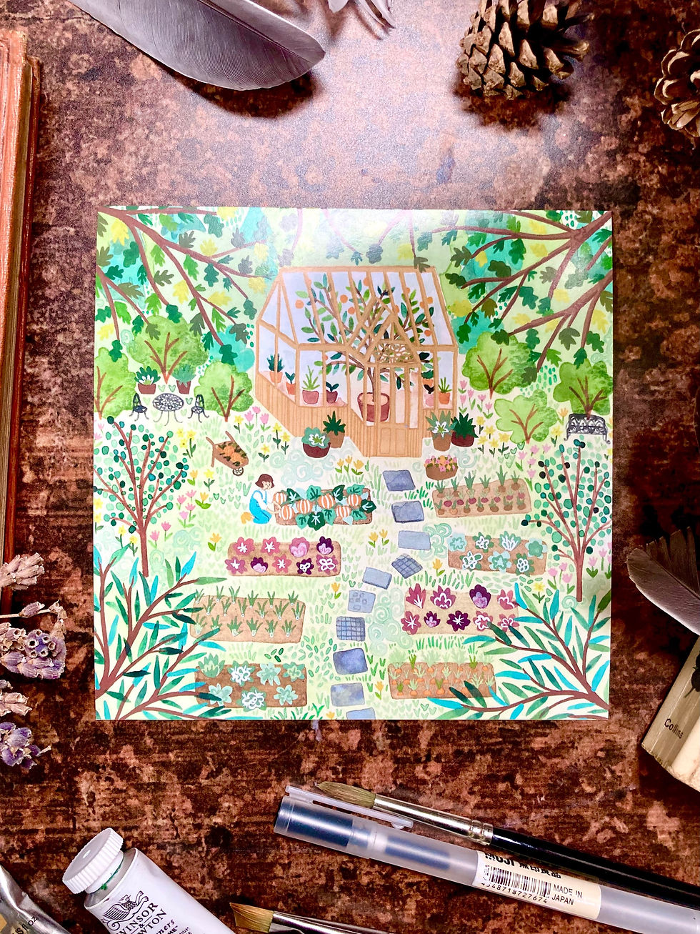 Thumbnail: Summer Greenhouse Print