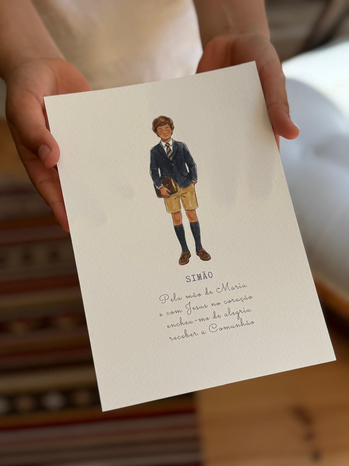 Ilustração Primeira Comunhão • Rapaz