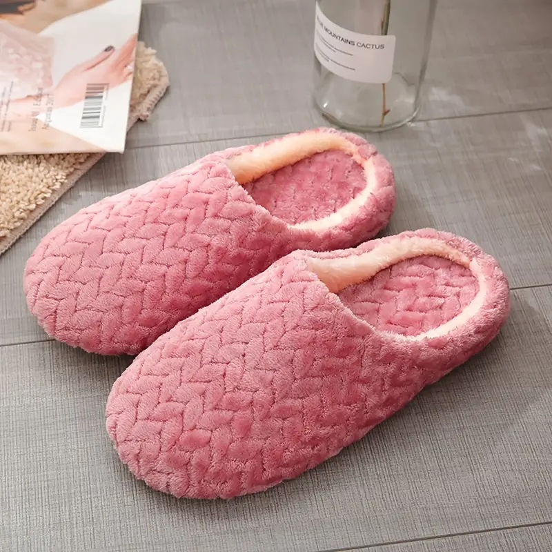Thumbnail: Unisex Fluffy Home Slippers Soft Lightweight Anti Slip Comfortable Indoor Slides