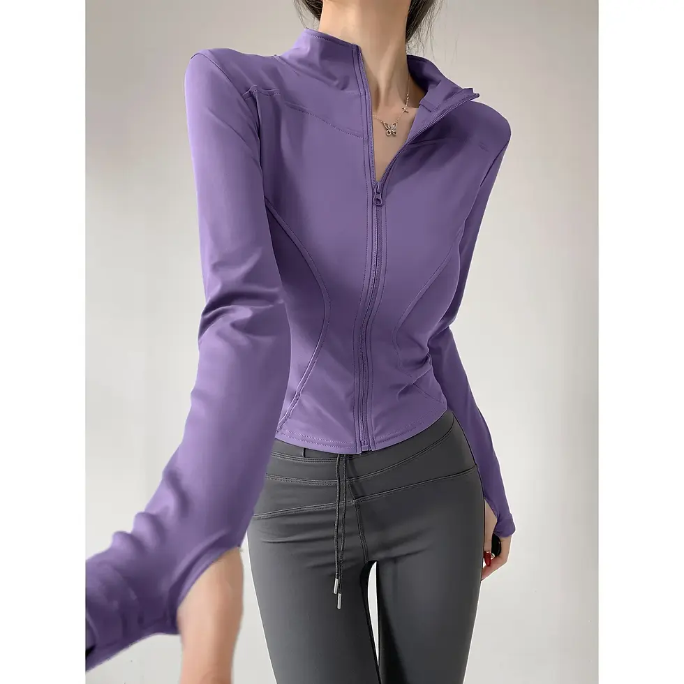 Thumbnail: Sun Quick Drying Sports Coat Women's Tight Top Yoga Jacket Long Sleeve Zipper Ja