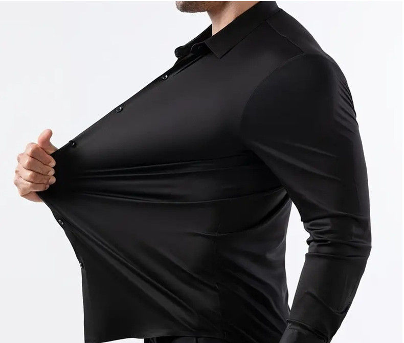 Thumbnail: Premium Men's Ultra Stretch Dress Shirts Long Sleeve High Quality Business Forma